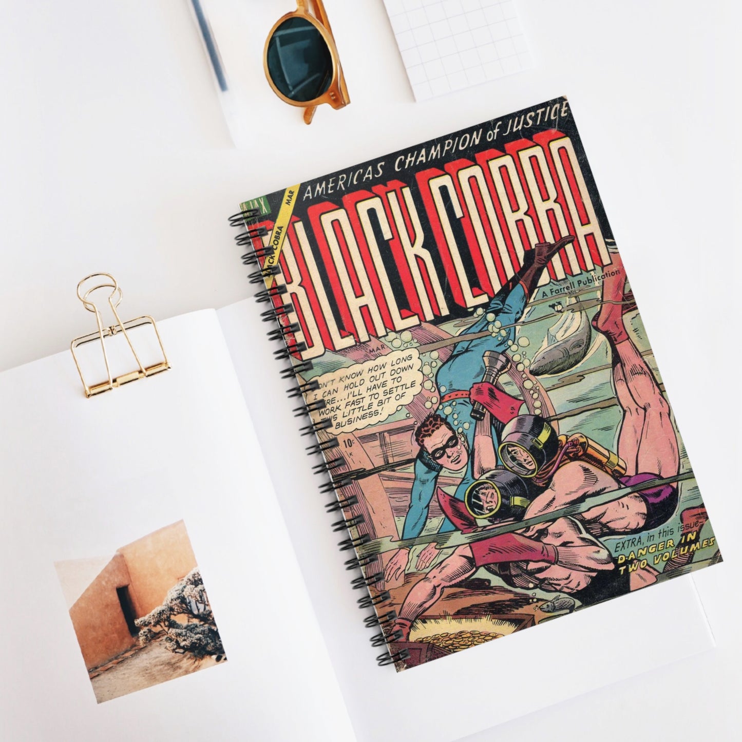 Black Cobra March Comic Spiral Notebook