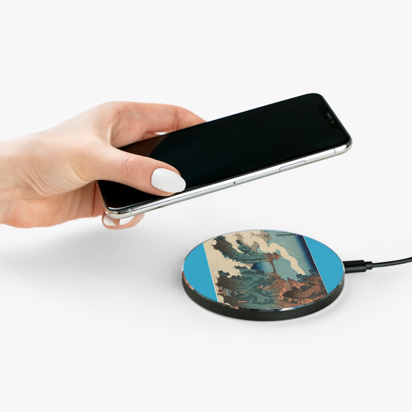 Hanging Cloud Bridge Japanese Woodcut Wireless Charger