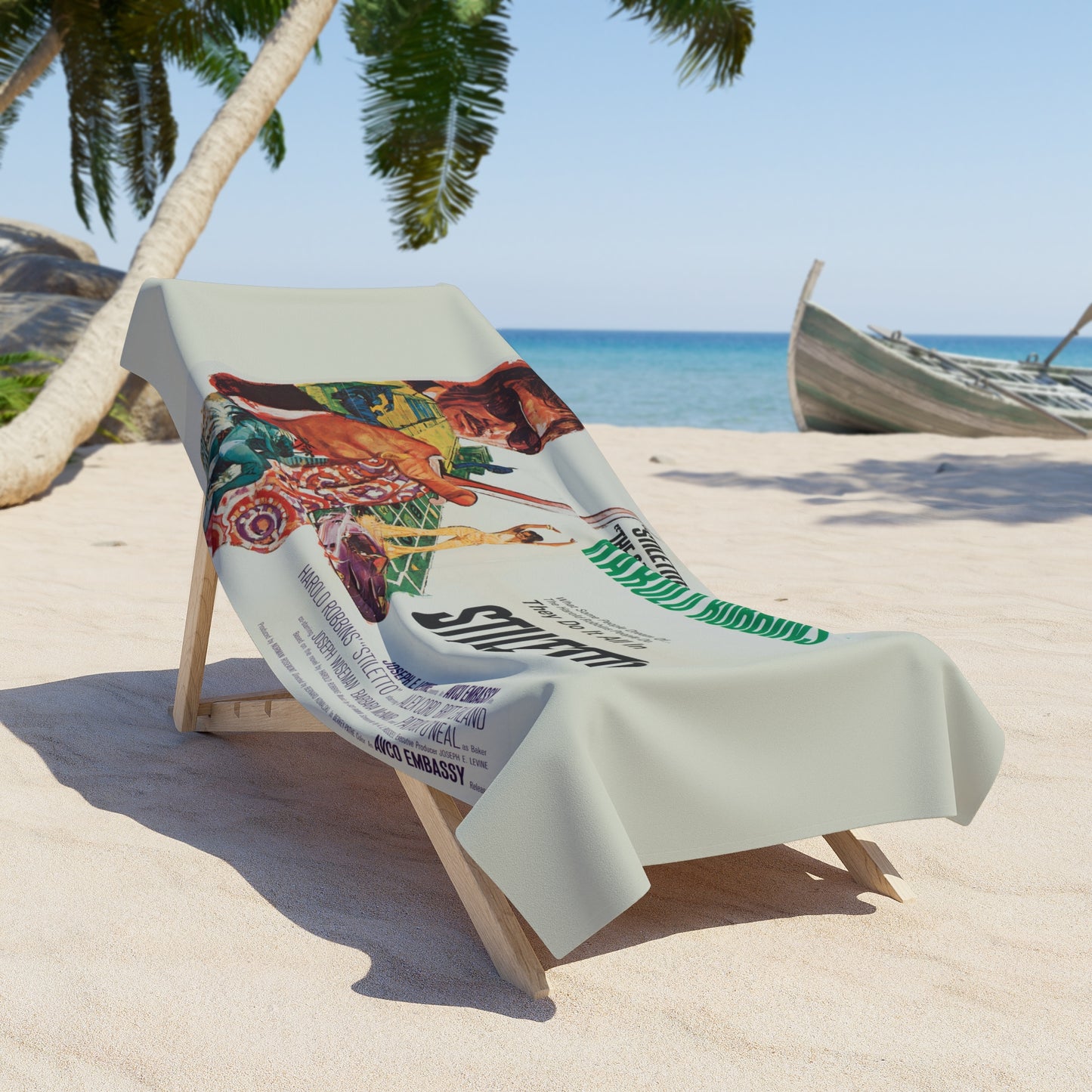 Stiletto Retro Movie Poster Print Vintage Style Beach Towel 2 Sizes