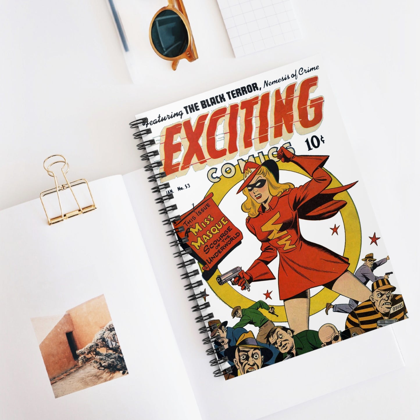 Exciting Comics #53 feat. Miss Masque Spiral Notebook