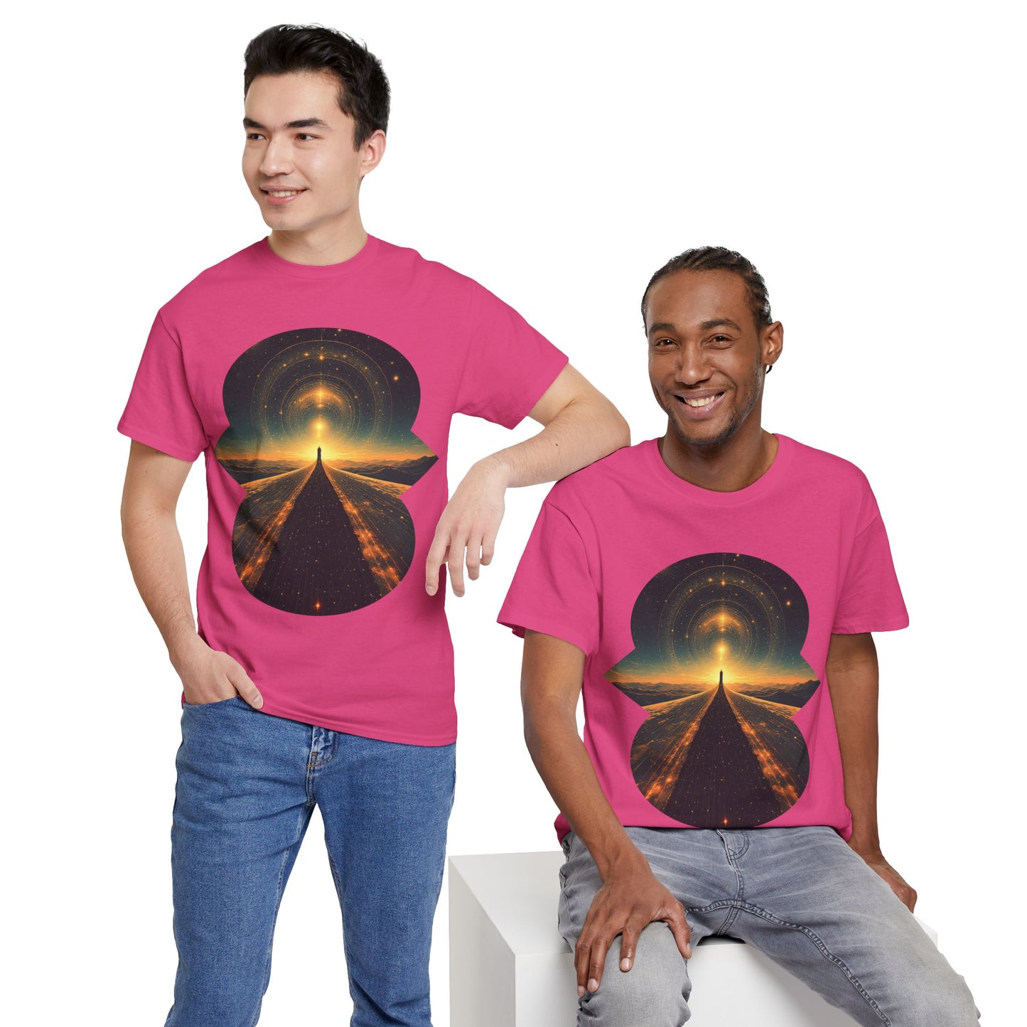 Cosmic Path Space Graphic Art Tee Shirt *Multiple Colors*