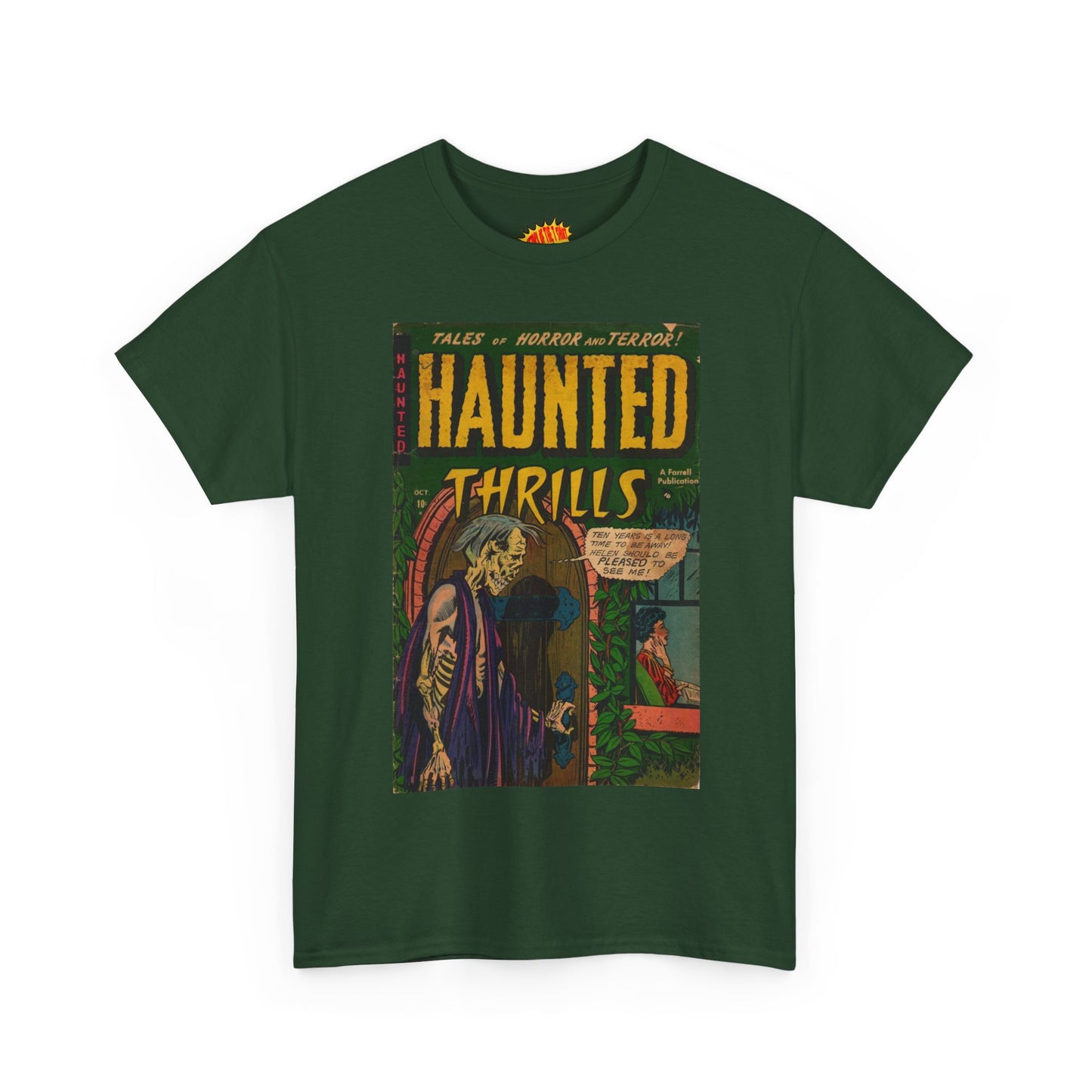 Haunted Thrills October Comic Tee Shirt *Multiple Colors*