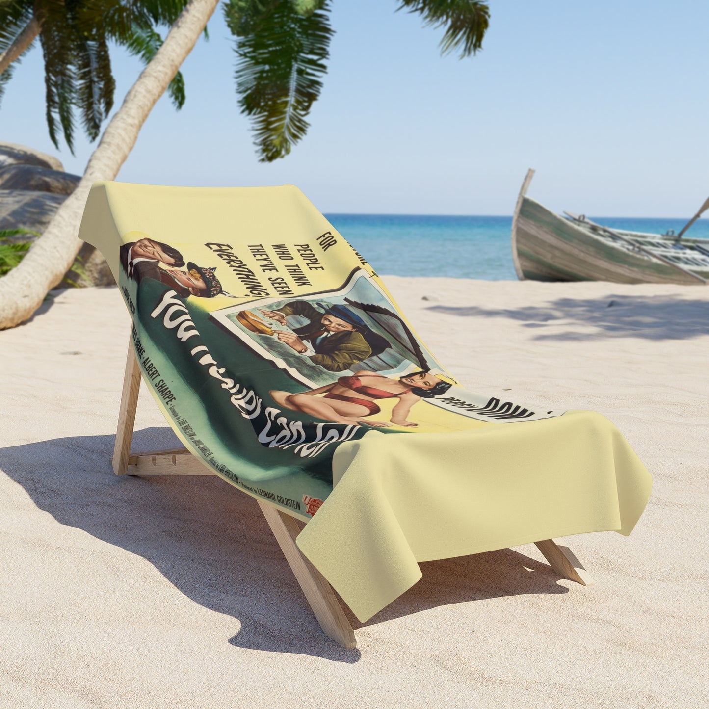 You Never Can Tell Vintage Movie Poster Beach Towel | Retro 1940s Pop Art Towel
