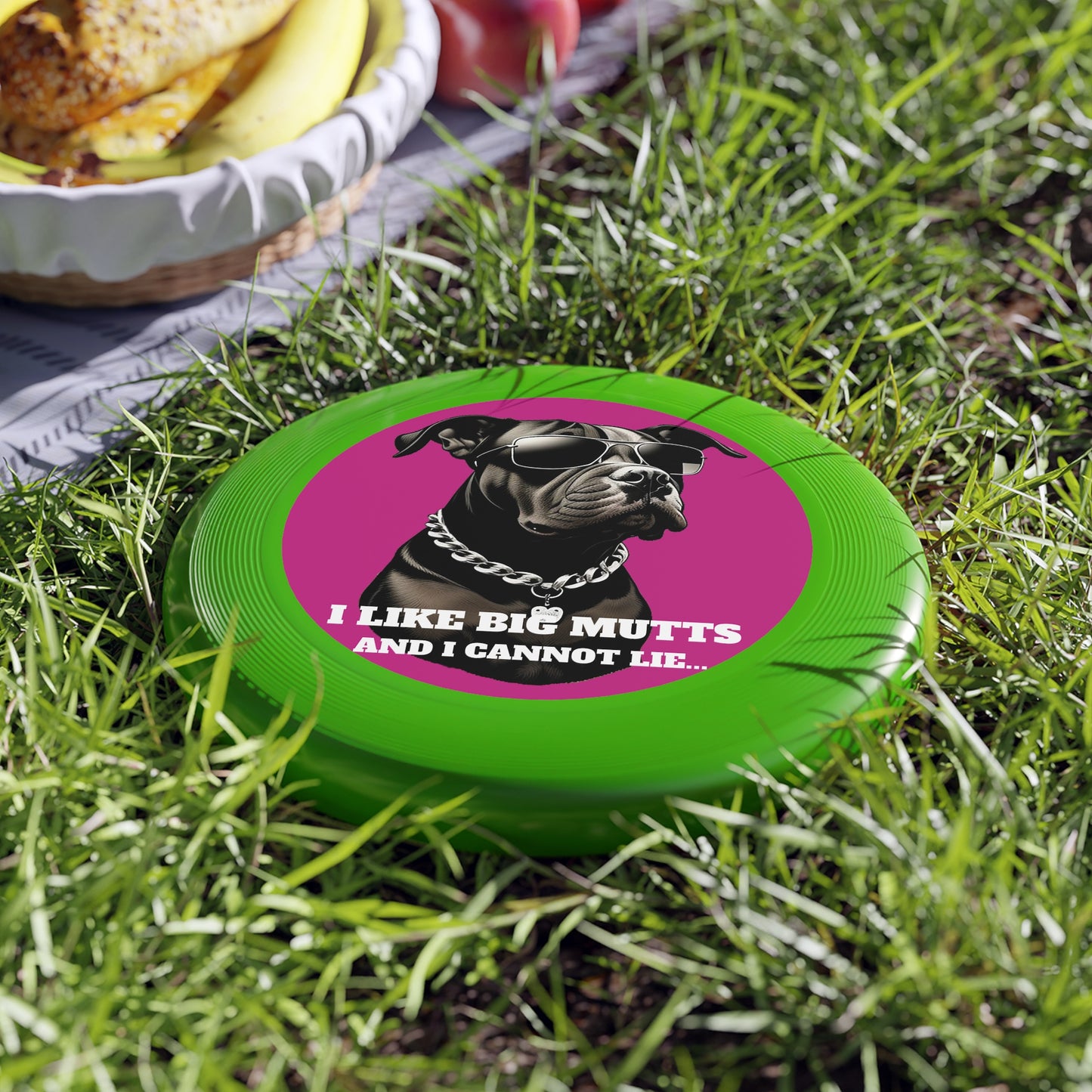 Dog with Sunglasses I Like Big Mutts Frisbee