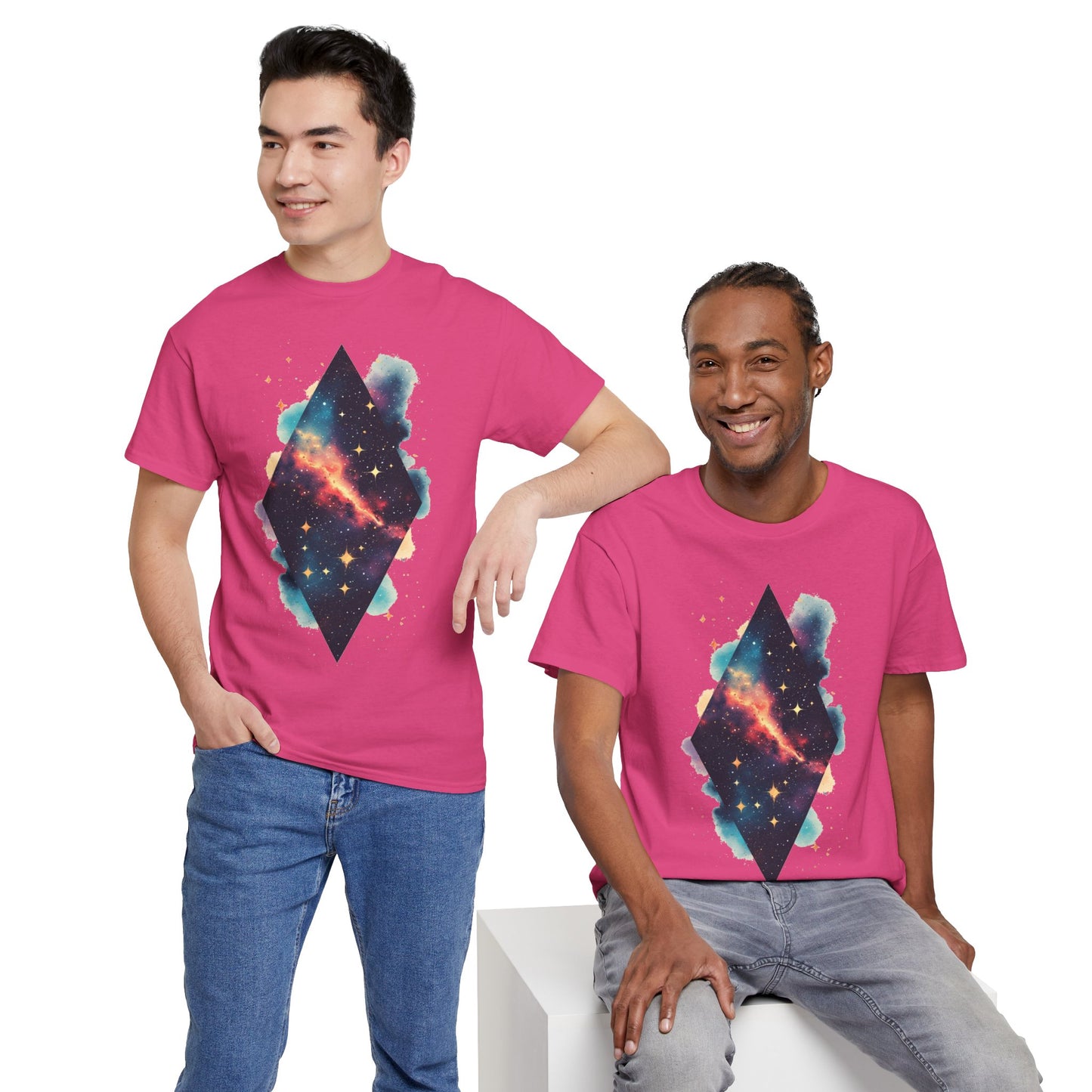 Diamond Galaxy Nebula Art Graphic Tee Shirt *Multiple Colors*
