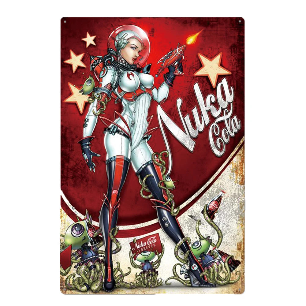 Retro Cola Metal Sign Bar Home Decor Wall Art Tin Poster Restaurant Painting 1