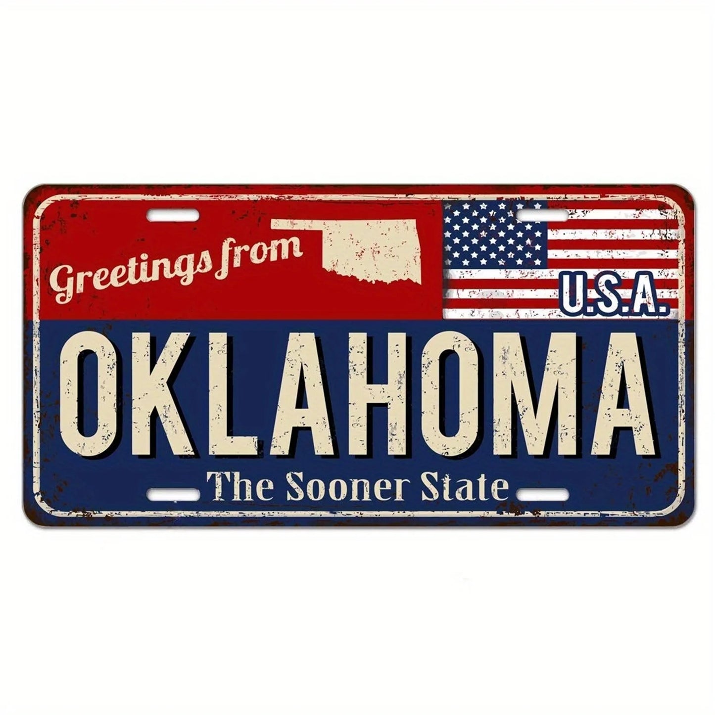 Vintage Metal State License Plate Signs Novelty Car Art Tags Home Bar Decor 1