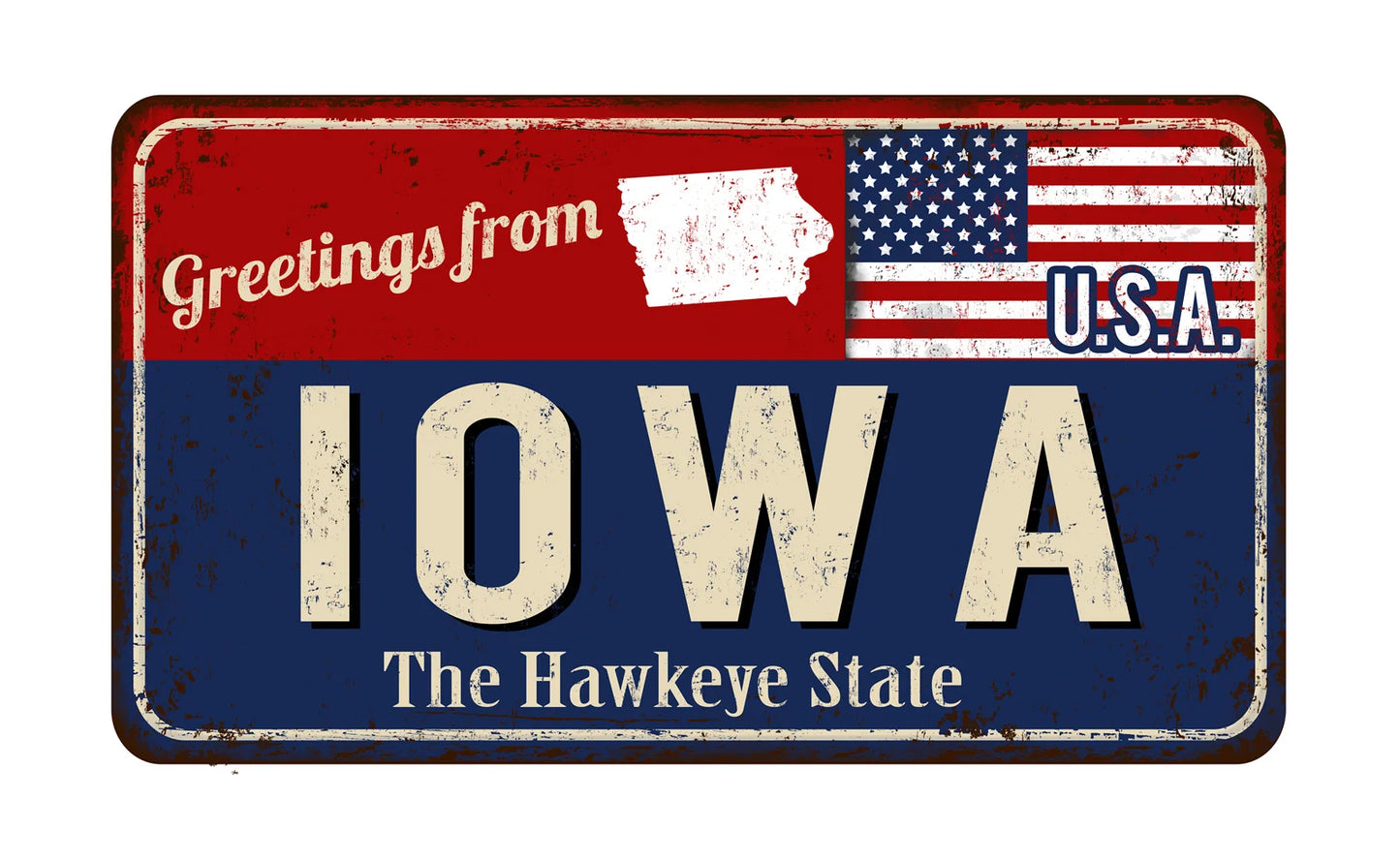 Vintage Metal State License Plate Signs Novelty Car Art Tags Home Bar Decor 1