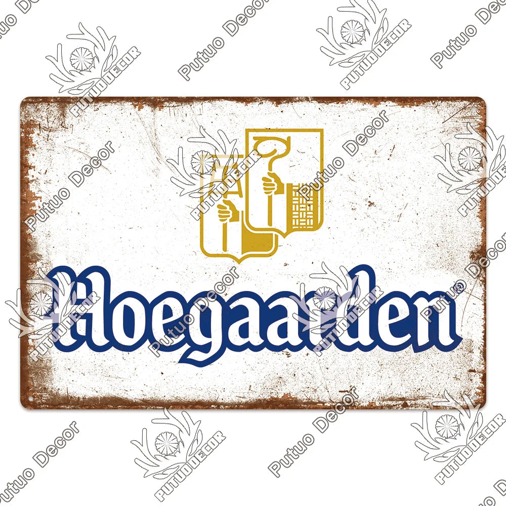 Belgian Beer Metal Signs Vintage Decorative Plaque Pub Bar Man Cave Wall Art 2