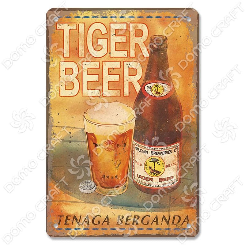 Japanese Foods Metal Sign Posters Vintage Ramen Beer Wall Art Bar Pub Kitchen 1