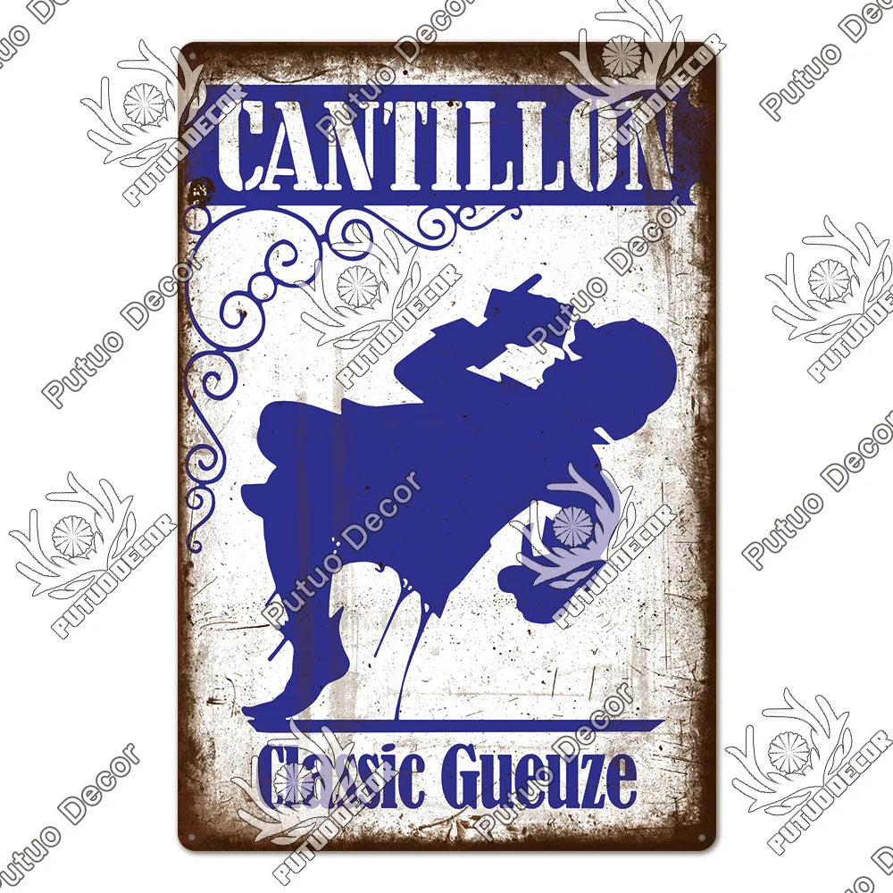 Belgian Beer Metal Signs Vintage Decorative Plaque Pub Bar Man Cave Wall Art 2