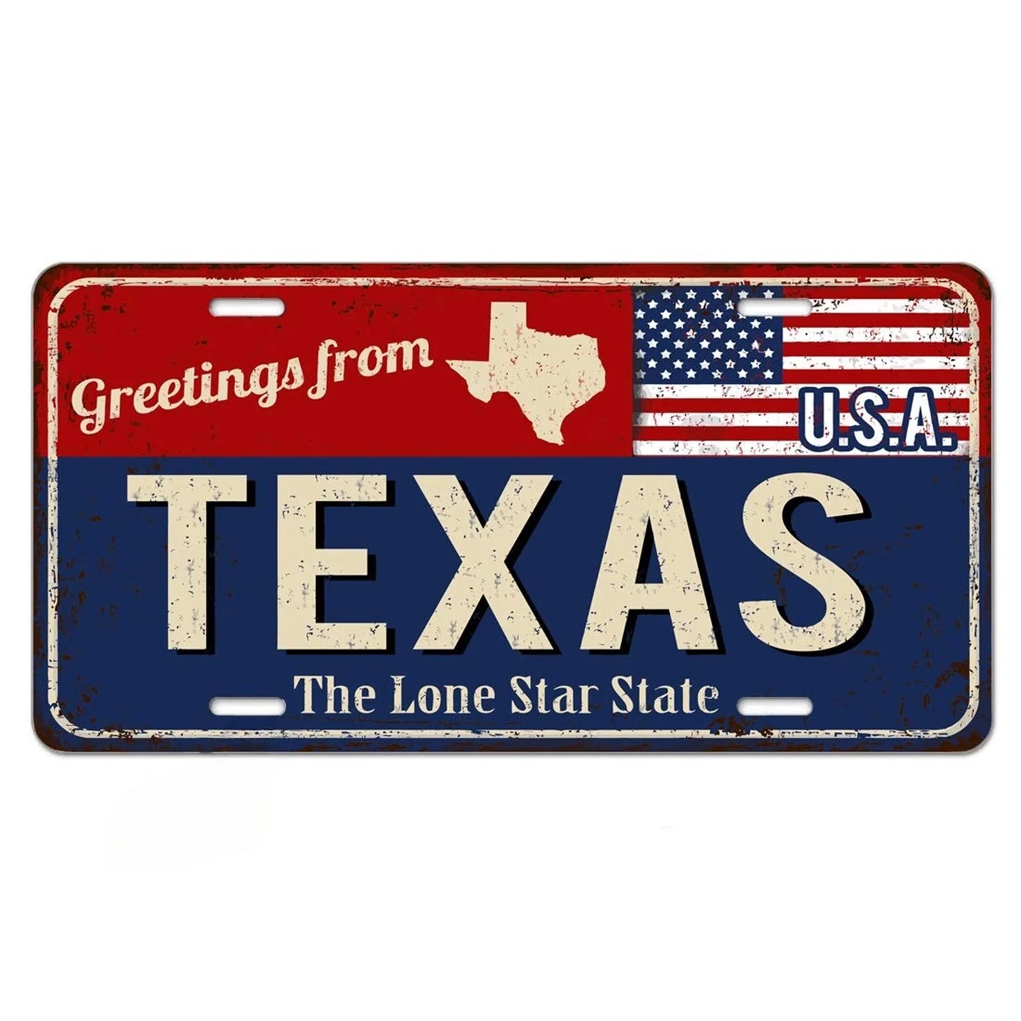 Vintage Metal State License Plate Signs Novelty Car Art Tags Home Bar Decor 1