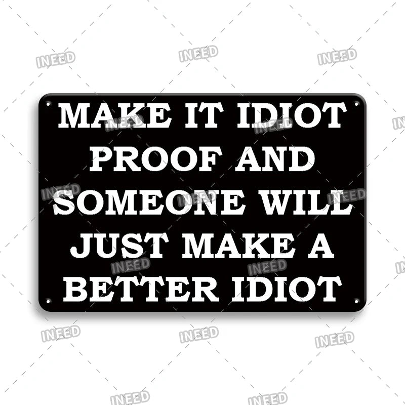 Funny Metal Signs Vintage Garage Wall Art Man Cave Retro Home Decor 8x12in 2