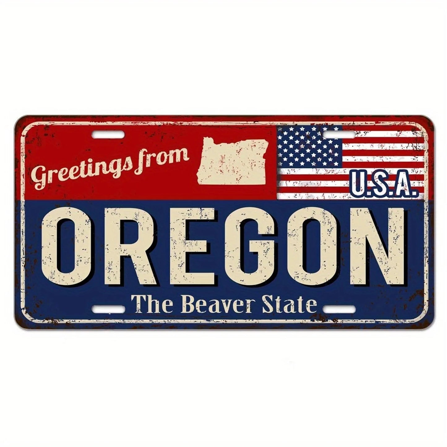 Vintage Metal State License Plate Signs Novelty Car Art Tags Home Bar Decor 1