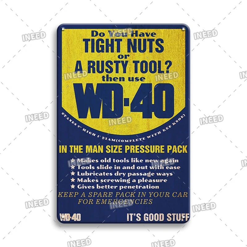 Funny Metal Signs Vintage Garage Wall Art Man Cave Retro Home Decor 8x12in 2