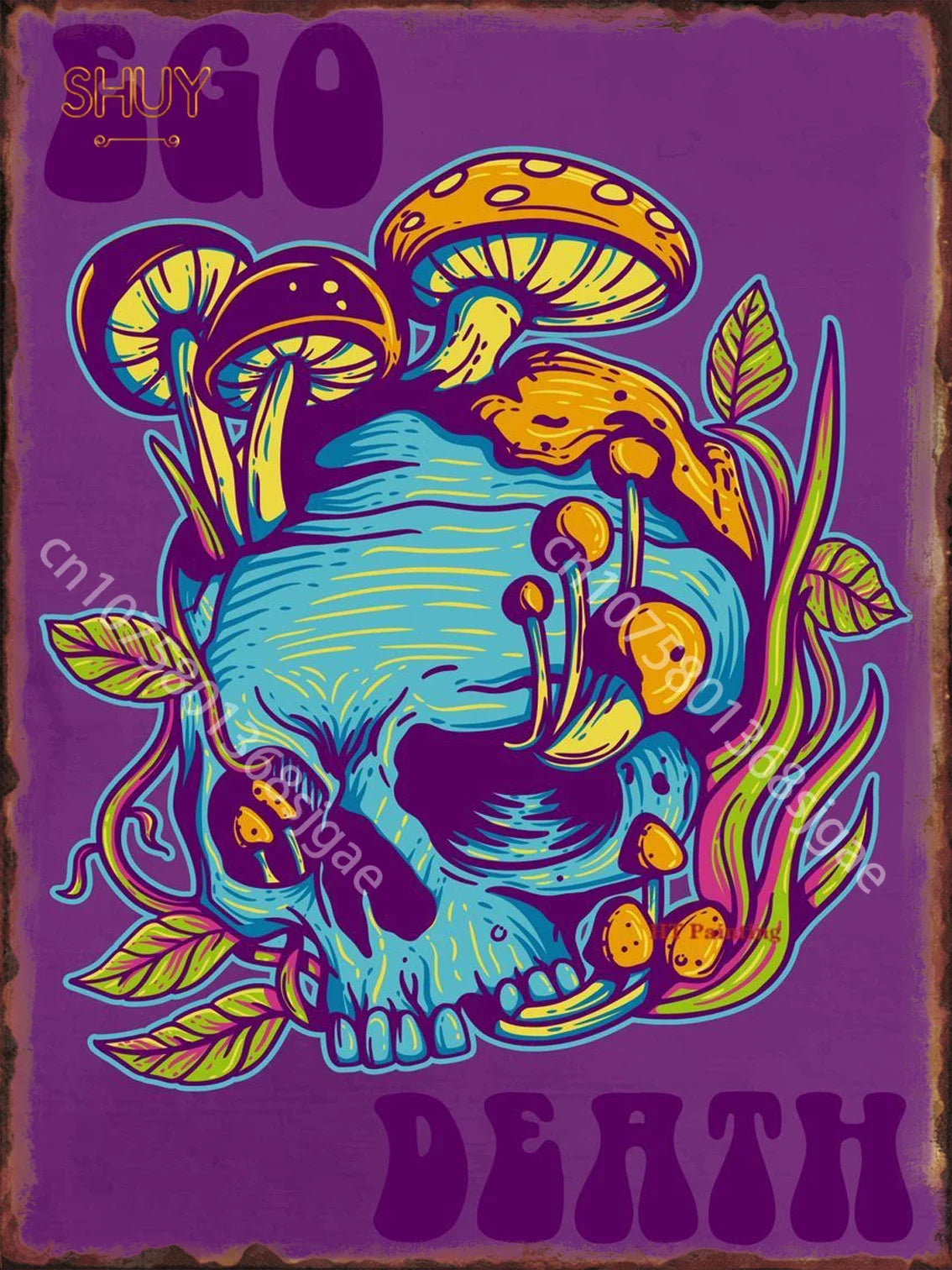 Alien Smoking Metal Signs Vintage Weed Posters Club Bar Wall Art Retro Decor 2