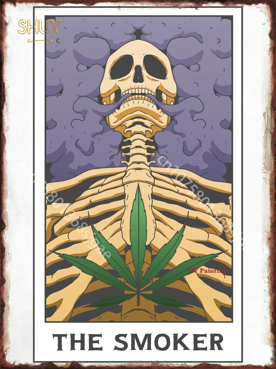 Alien Smoking Metal Signs Vintage Weed Posters Club Bar Wall Art Retro Decor 2