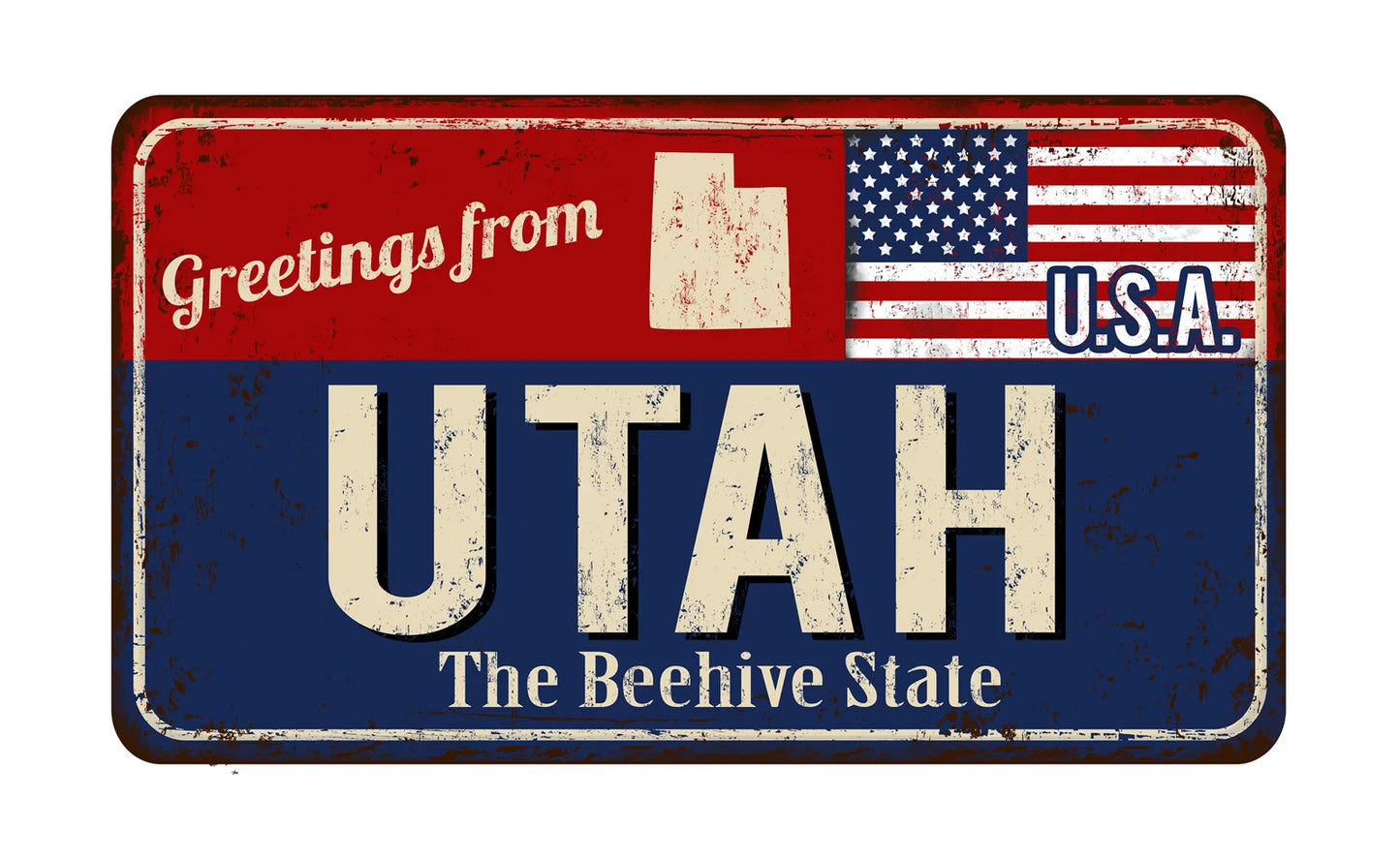 Vintage Metal State License Plate Signs Novelty Car Art Tags Home Bar Decor 1