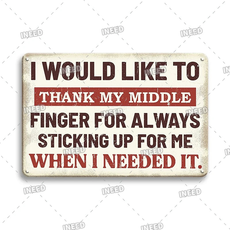 Funny Metal Signs Vintage Garage Wall Art Man Cave Retro Home Decor 8x12in 2