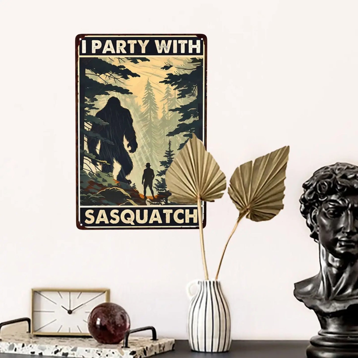 Bigfoot Metal Signs Vintage Retro Style Wall Art Home Bar Cabin Decor 8x12in 1