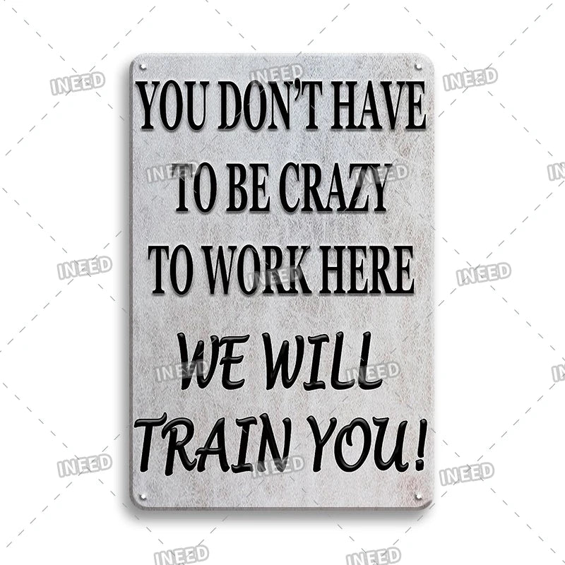 Funny Metal Signs Vintage Garage Wall Art Man Cave Retro Home Decor 8x12in 3