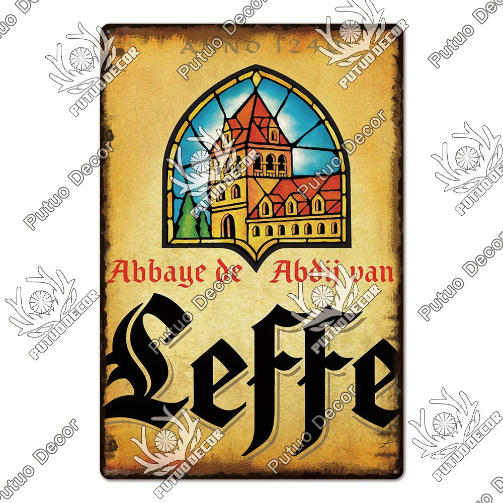 Belgian Beer Metal Signs Vintage Decorative Plaque Pub Bar Man Cave Wall Art 2