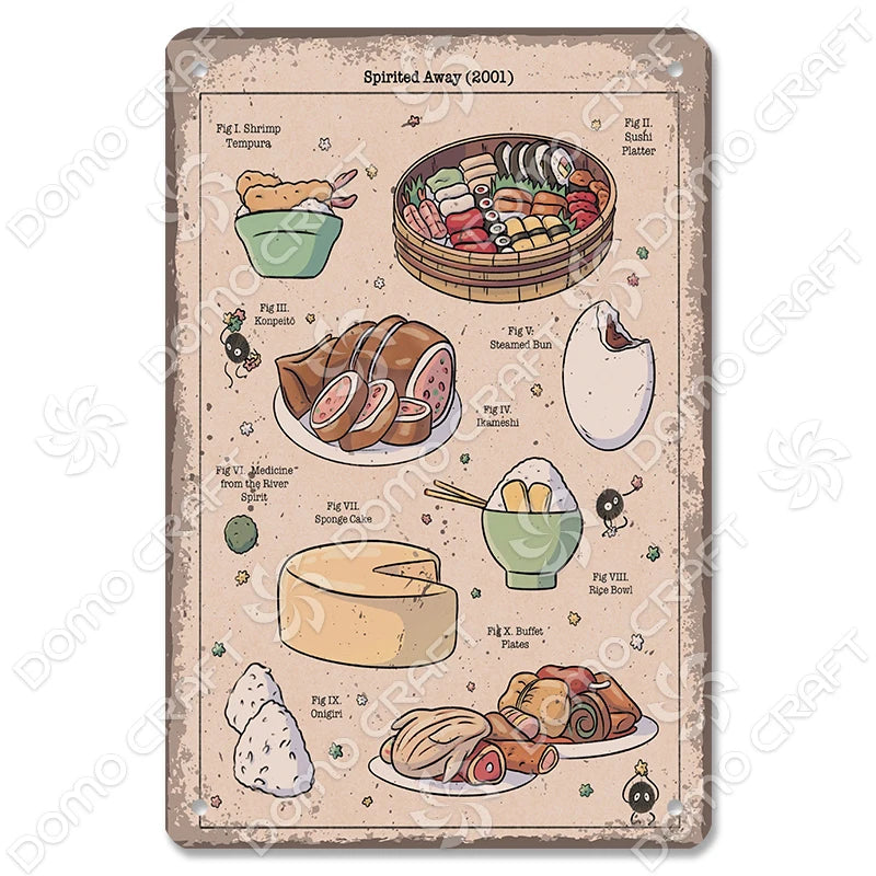 Japanese Foods Metal Sign Posters Vintage Ramen Beer Wall Art Bar Pub Kitchen 1