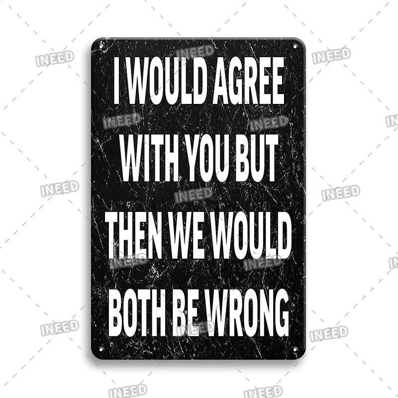 Funny Metal Signs Vintage Garage Wall Art Man Cave Retro Home Decor 8x12in 1