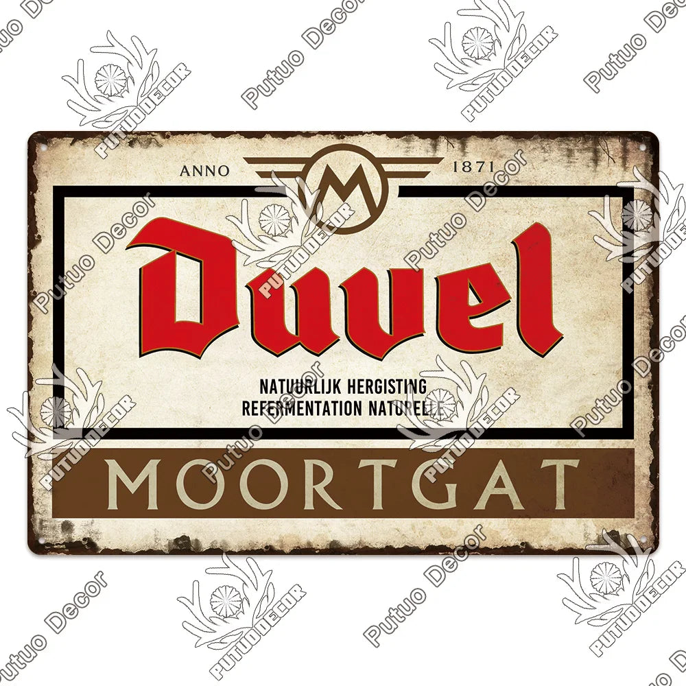 Belgian Beer Metal Signs Vintage Decorative Plaque Pub Bar Man Cave Wall Art 2