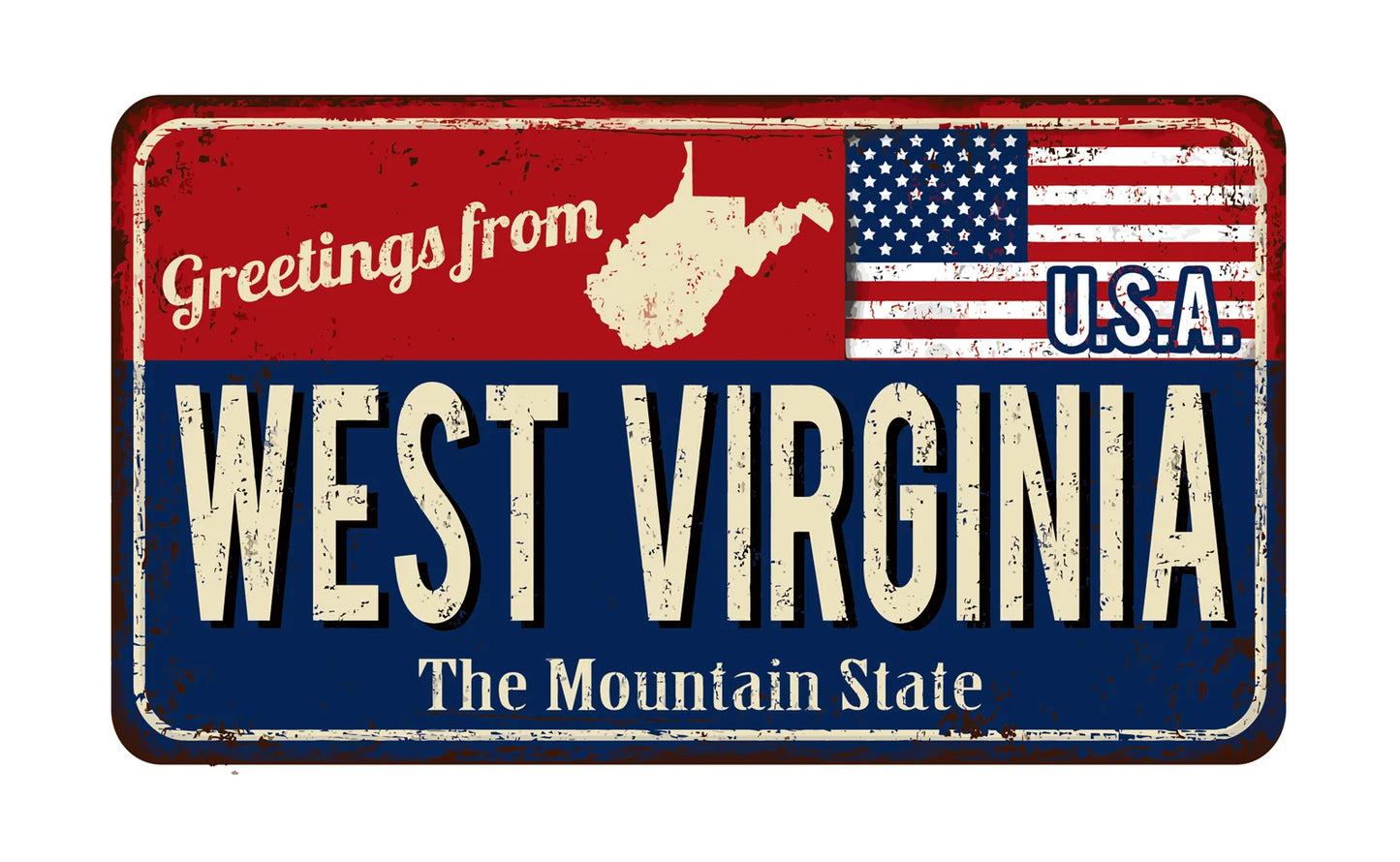 Vintage Metal State License Plate Signs Novelty Car Art Tags Home Bar Decor 1