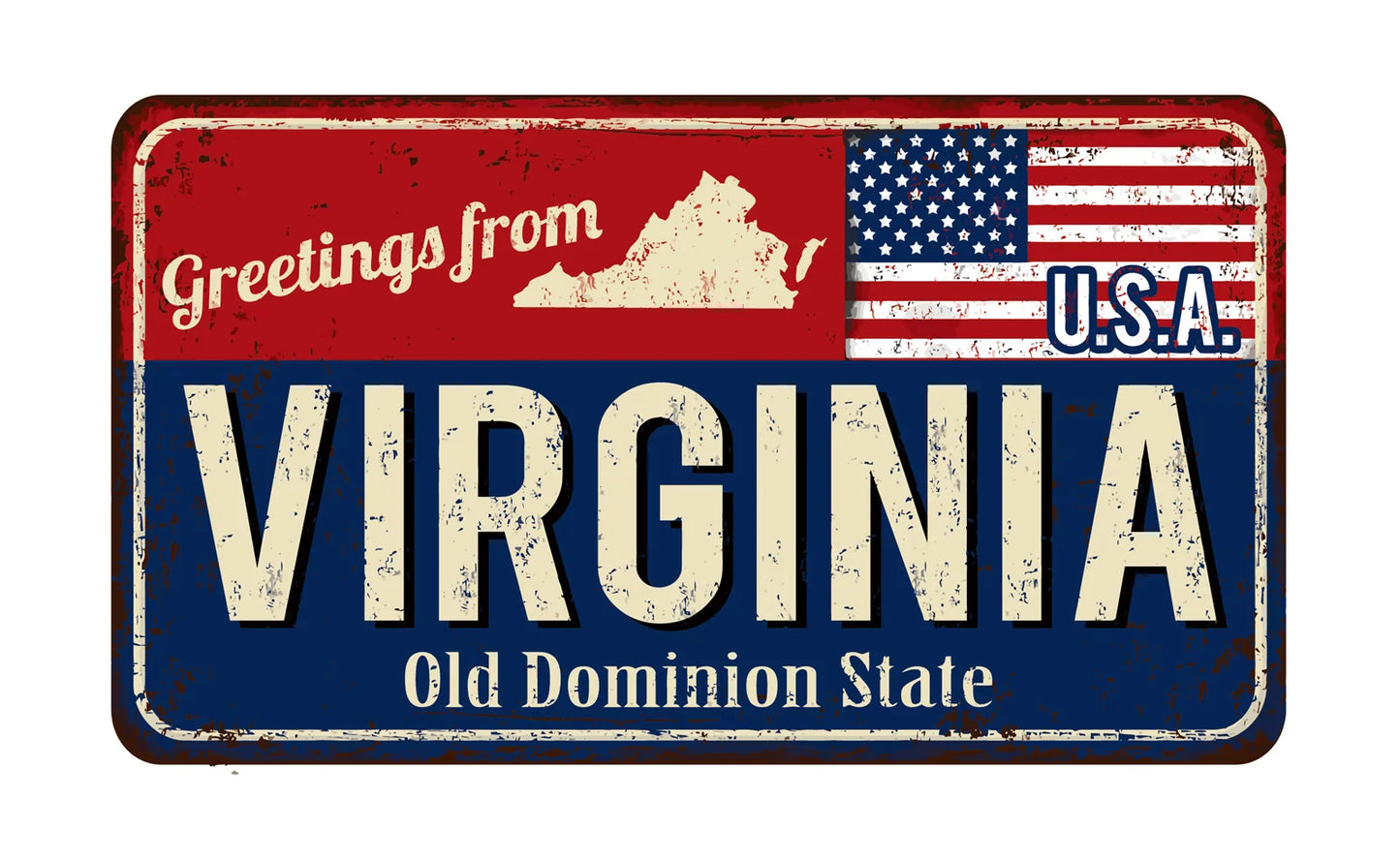 Vintage Metal State License Plate Signs Novelty Car Art Tags Home Bar Decor 1