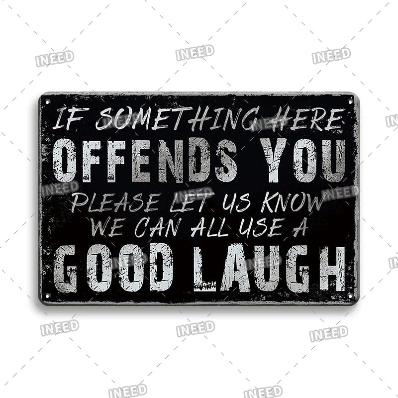 Funny Metal Signs Vintage Garage Wall Art Man Cave Retro Home Decor 8x12in 2