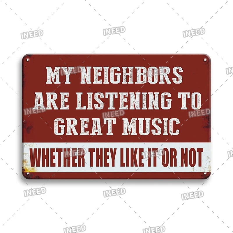 Funny Metal Signs Vintage Garage Wall Art Man Cave Retro Home Decor 8x12in 3