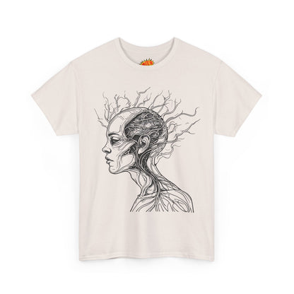 Anatomy Line Drawing Face Graphic Art Tee Shirt