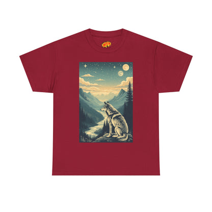 Mountain Wolf Scene T-Shirt
