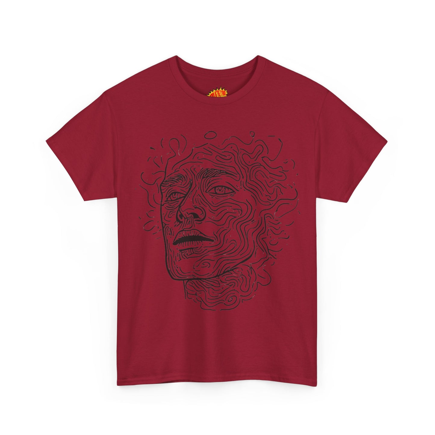 Human Face Line Drawing Portrait Graphic Art Tee Shirt *Multiple Colors*