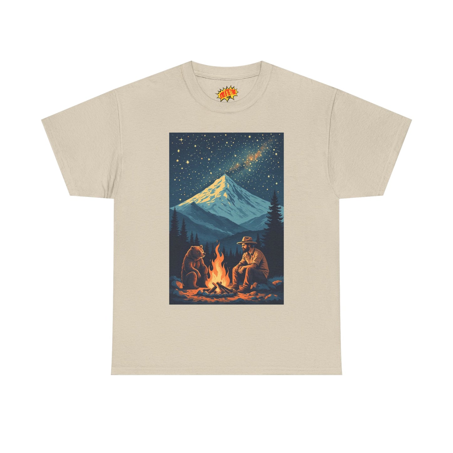 Mountain Man w/Bear Campfire T-Shirt *Multiple Colors*