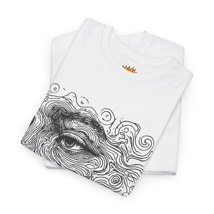 Human Face Silhouette Line Drawing Graphic Art Tee Shirt
