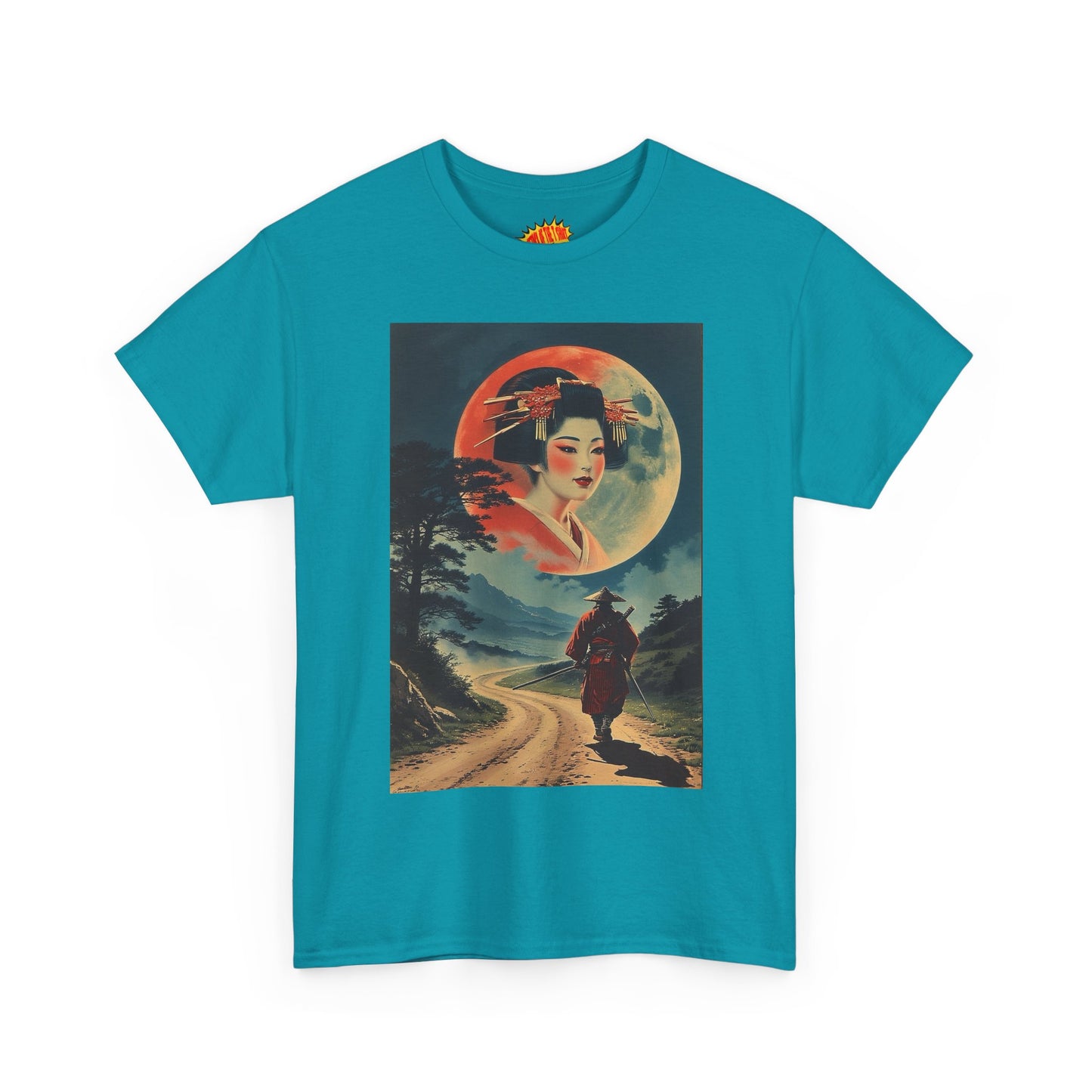 Walking Samurai w/Full Moon Woman T-Shirt *Multiple Colors*