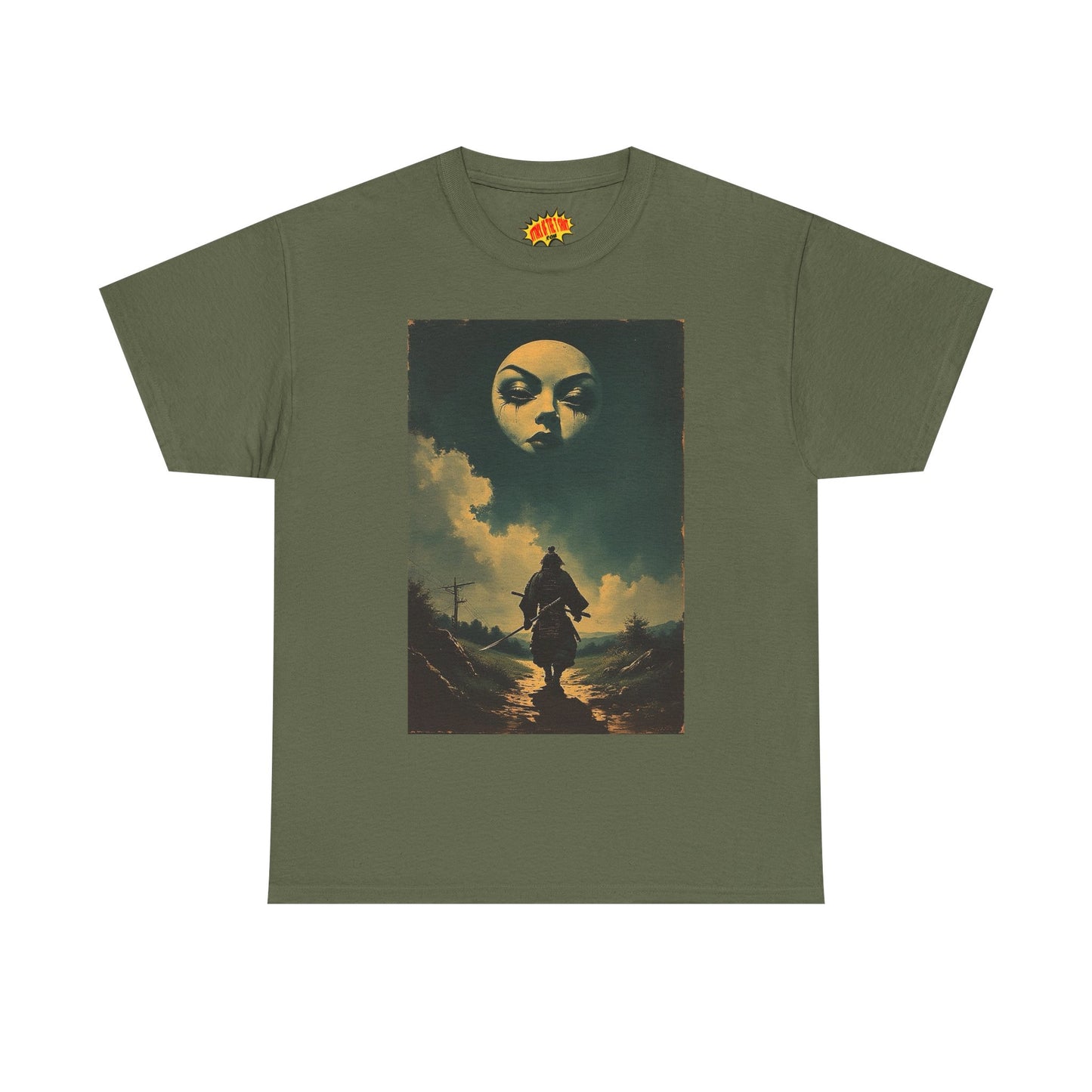 Walking Samurai w/Full Moon Face T-Shirt *Multiple Colors*