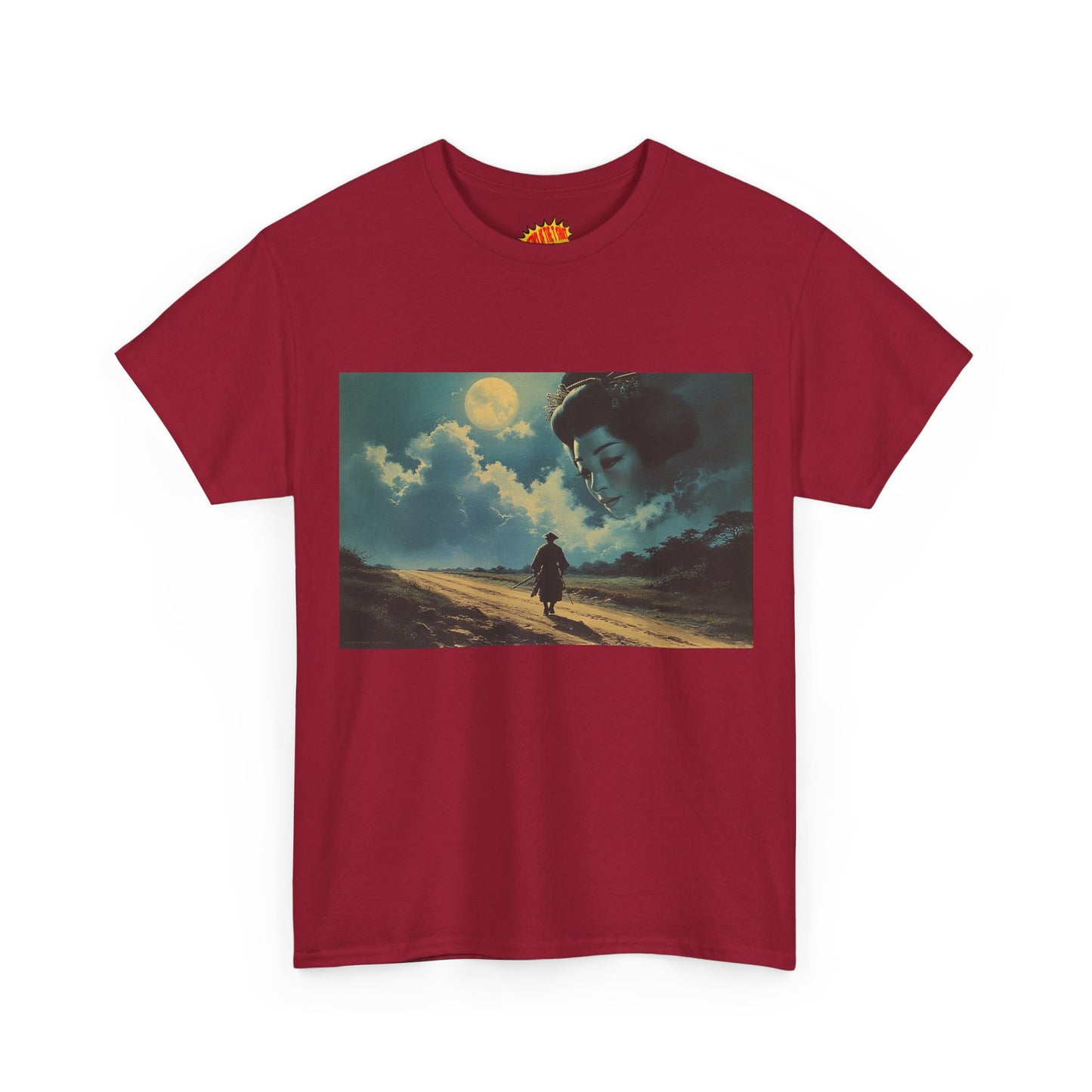 Samurai w/Night Sky Geisha Woman T-Shirt *Multiple Colors*