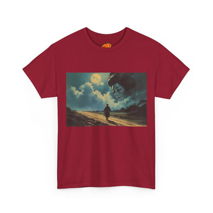 Samurai w/Night Sky Geisha Woman T-Shirt