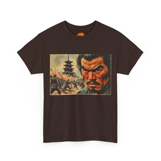 Samurai Vintage Style Battle Scene T-Shirt *Multiple Colors*