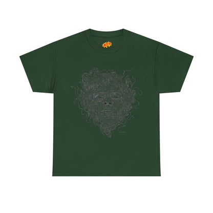 Human Face Line Drawing Graphic Art Tee Shirt
