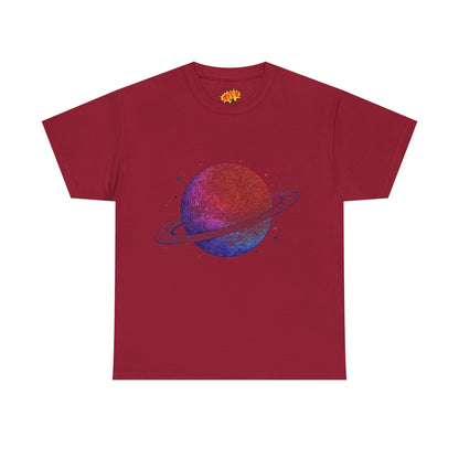 Space Art Ringed Planet Graphic Tee Shirt