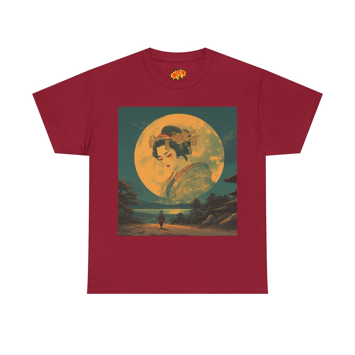 Japanese Geisha Full Moon T-Shirt *Multiple Colors*