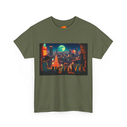 Anime Cityscape Scene w/Cats T-Shirt