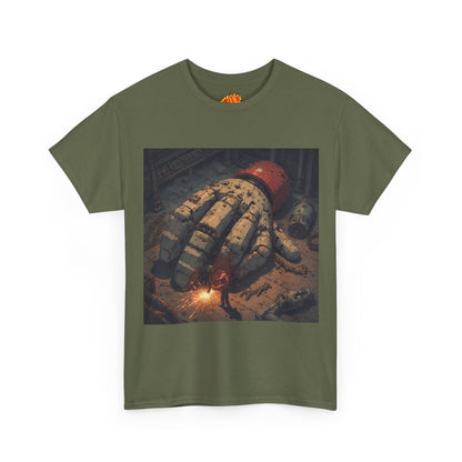 Anime Mech Factory Welder w/Giant Robot Hand T-Shirt