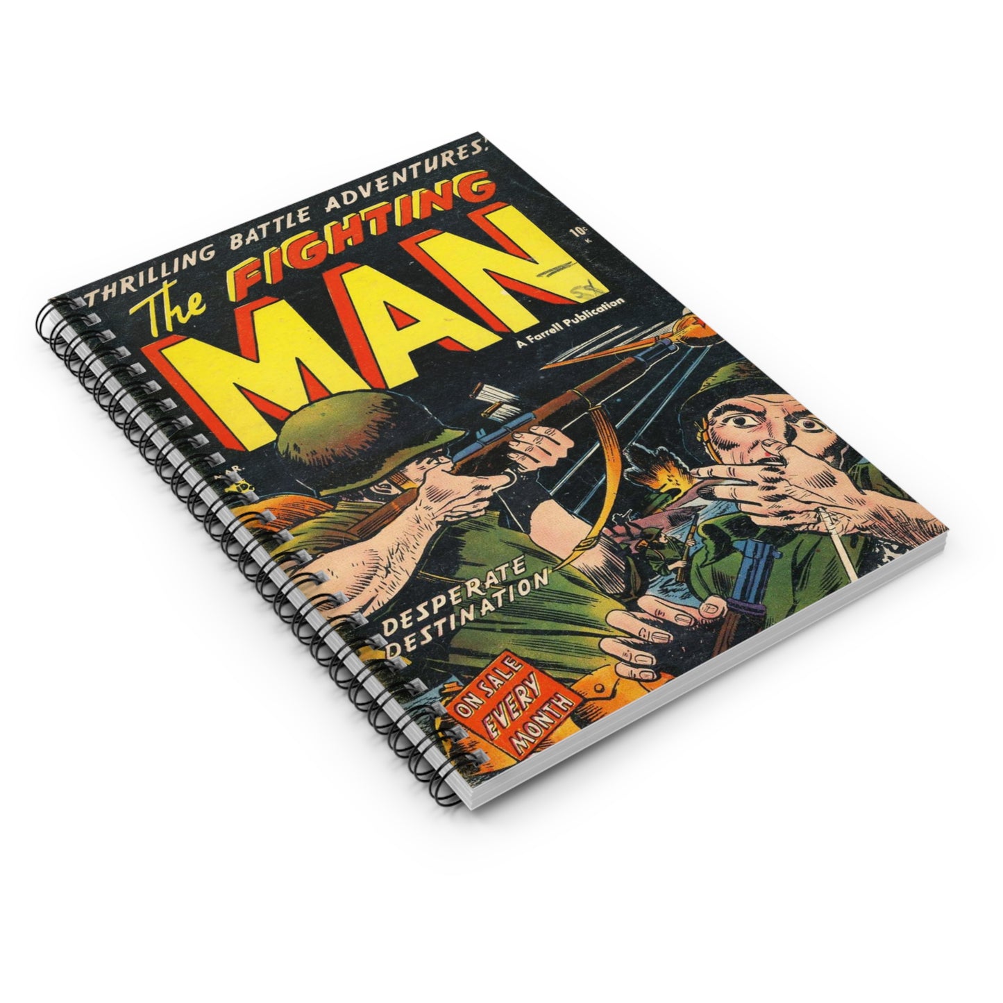 The Fighting Man March Comic Book Cover Notebook