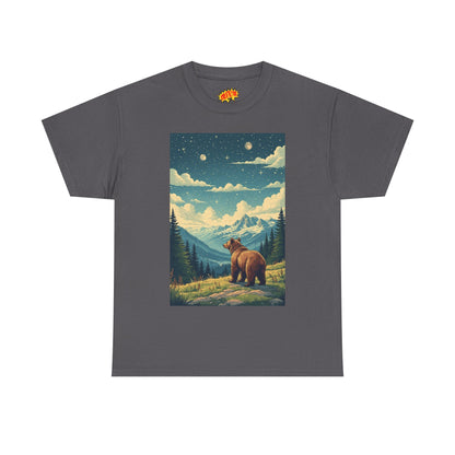 Mountain Bear Double Moon Scene T-Shirt